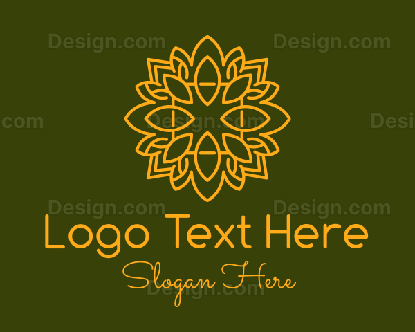 Orange Decorative Leaf Logo