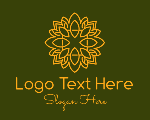 Orange Decorative Leaf logo