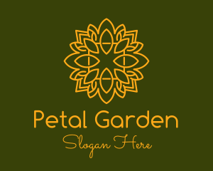 Orange Decorative Leaf logo design