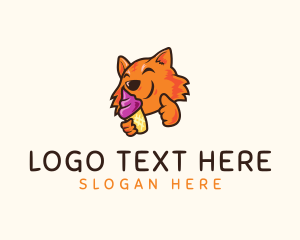 Fox Ice Cream Cone Logo