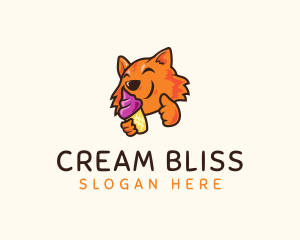 Fox Ice Cream Cone logo design