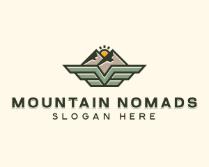 Mountain Airline Wings logo design