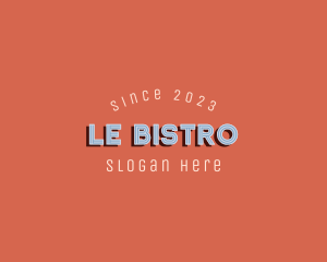 Retro Bar Bistro Hotel logo design