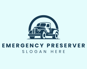 Retro Truck Garage logo design