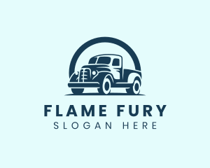 Retro Truck Garage logo design