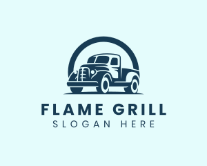 Retro Truck Garage logo design