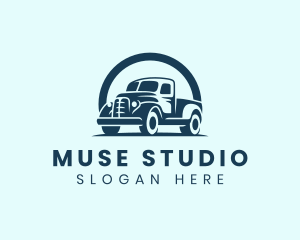 Retro Truck Garage logo design