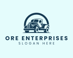 Retro Truck Garage logo design