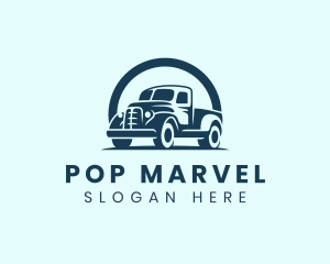 Retro Truck Garage logo design