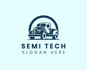 Retro Truck Garage logo design