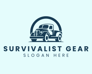 Retro Truck Garage logo design