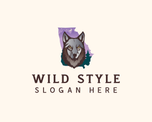 Georgia Wild Wolf logo design