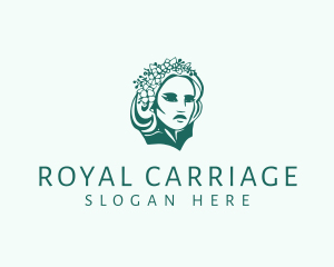 Floral Royal Queen logo design