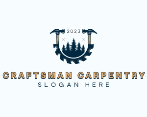 Carpenter Hammer Tools logo design