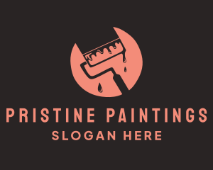 Paint Roller Painting logo design