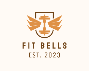 Fitness Barbell Workout logo design