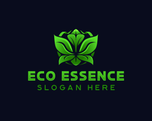 Organic Eco Leaf logo design