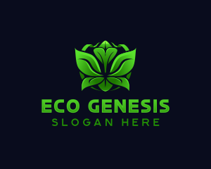 Organic Eco Leaf logo design