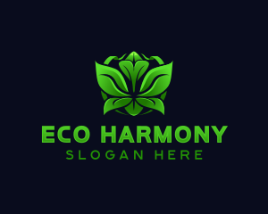 Organic Eco Leaf logo design