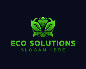 Organic Eco Leaf logo design