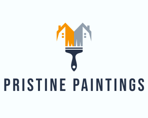 House Painting Paint Brush logo design