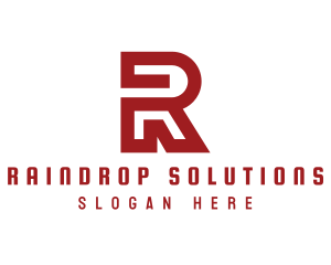 Industrial Tech Letter R logo design