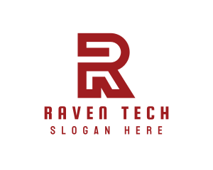 Industrial Tech Letter R logo design