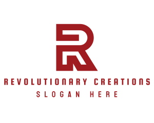 Industrial Tech Letter R logo design