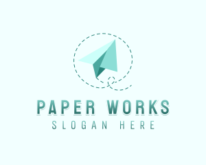 Aviation Paper Plane logo design