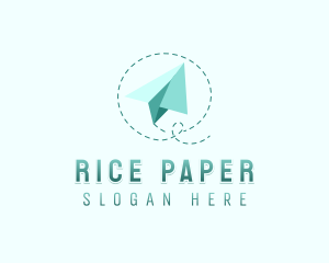 Aviation Paper Plane logo design