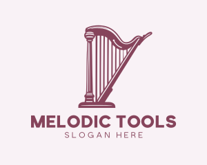 Musical Harp Instrument logo