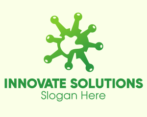 Green Gradient Virus  Logo