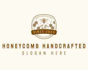 Bee Honeycomb Honey logo