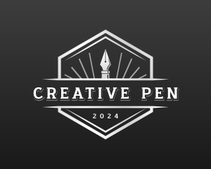 Notary Writing Pen logo design