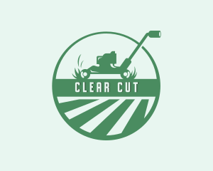 Landscaping Lawn Mower Gardening logo design