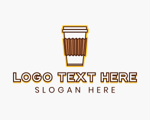 Cafe Coffee Cup logo design