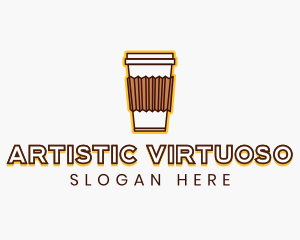 Cafe Coffee Cup logo design