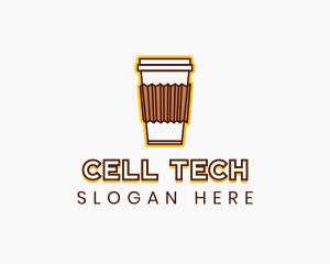 Cafe Coffee Cup logo design