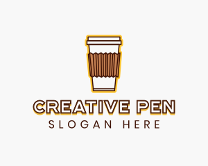 Cafe Coffee Cup logo design