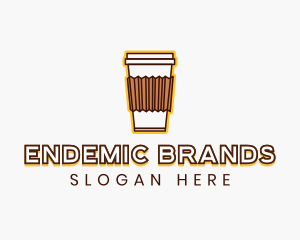 Cafe Coffee Cup logo design