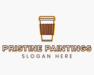 Cafe Coffee Cup logo design