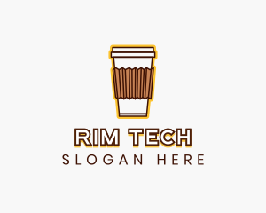 Cafe Coffee Cup logo design