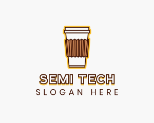 Cafe Coffee Cup logo design