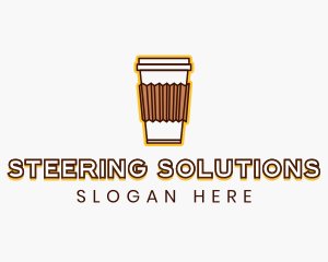 Cafe Coffee Cup logo design