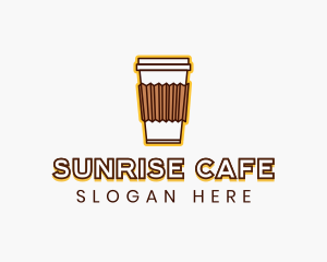Cafe Coffee Cup logo design