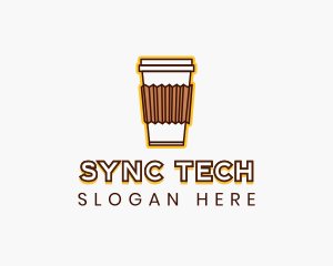 Cafe Coffee Cup logo design