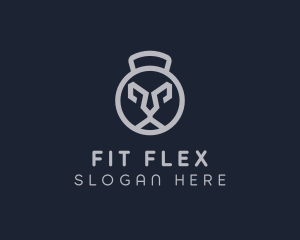 Lion Fitness  Kettlebell  logo design