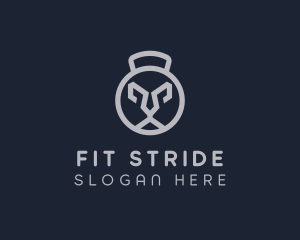 Lion Fitness  Kettlebell  logo design