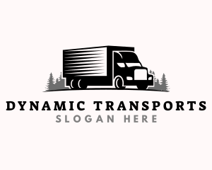 Logistic Truck Transport logo design