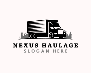 Logistic Truck Transport logo design